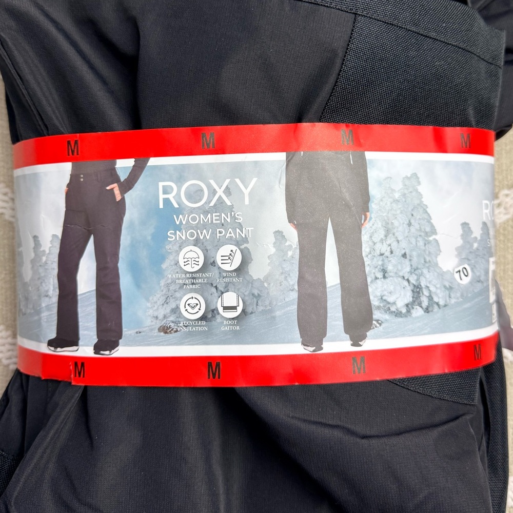 Roxy‎ Women's Black Ski Snow pants size Medium NEW with tags
